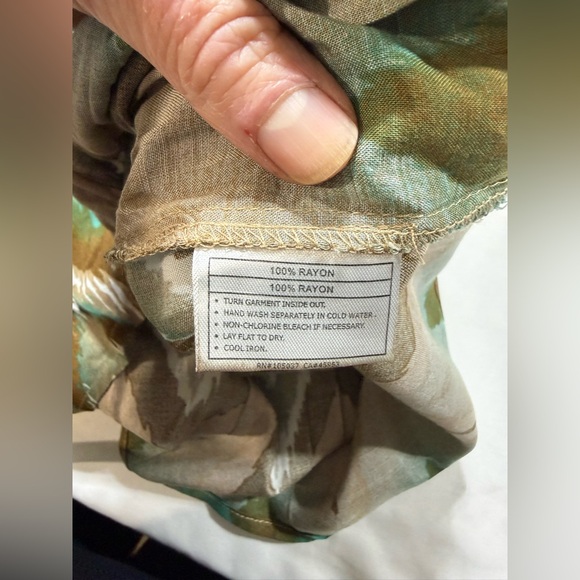 ARIAT Teal & Brown Chevron Tiered Long Sleeve mini Dress size S - Picture 11 of 13